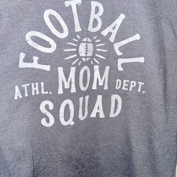 New Gildan Gray Football Mom Squad Tee - Short Sleeve - Picture 2 of 4